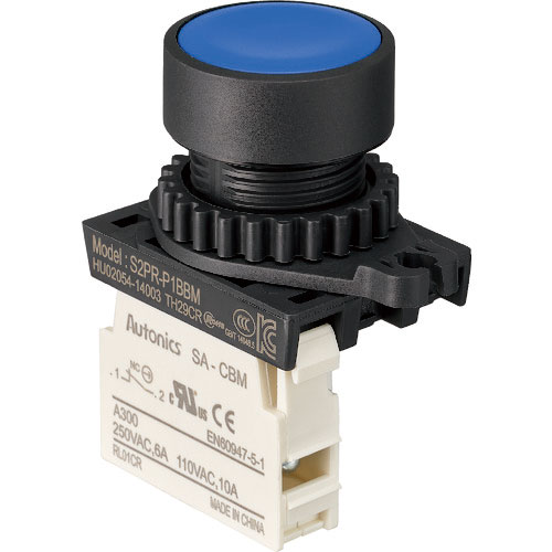 ＴＲＵＳＣＯ　押しボタンスイッチ　Φ２５　１ｂ　青＿