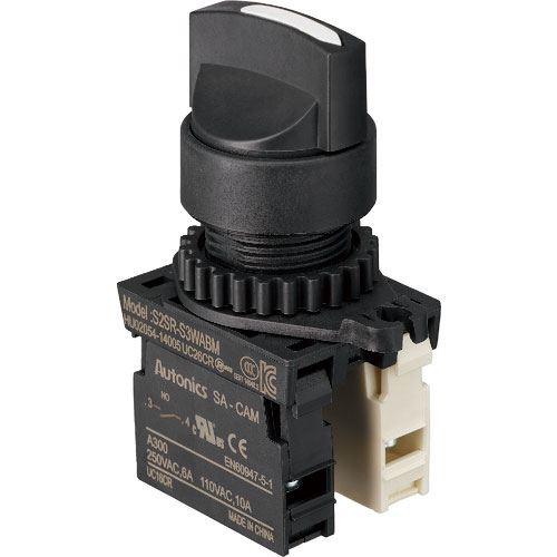 ＴＲＵＳＣＯ　セレクタスイッチ　Φ２５　９０°２ノッチ　１ａ－１ｂ　白＿