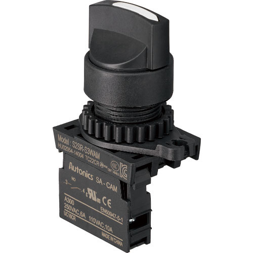 ＴＲＵＳＣＯ　セレクタスイッチ　Φ２５　９０°２ノッチ　１ａ　白＿