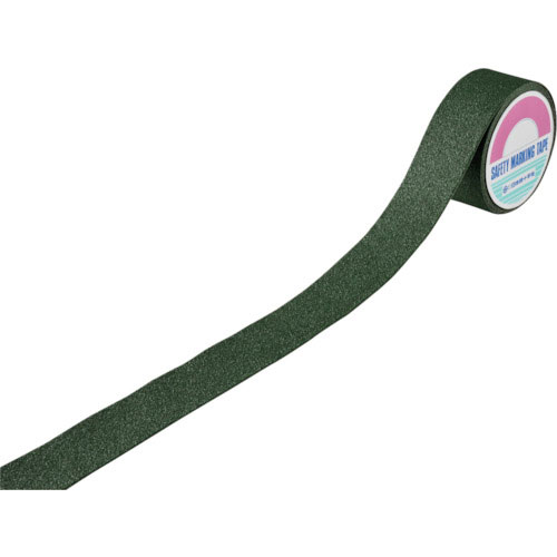 緑十字　滑り止めラインテープ　緑　ＳＶ－５５Ｇ　５０ｍｍ幅×５ｍ　アルミ＋鉱物粒子　屋外用＿