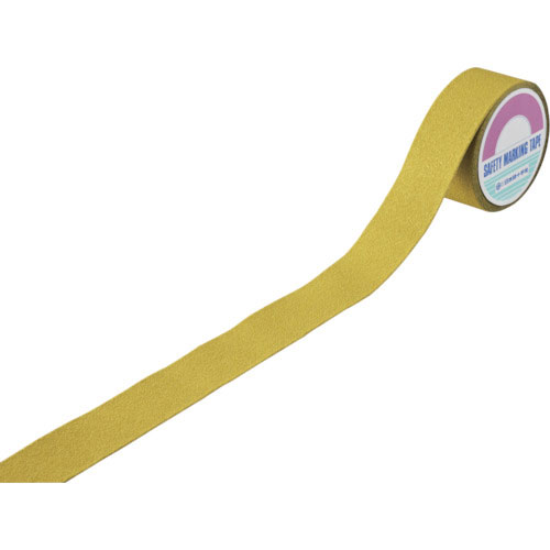 緑十字　滑り止めラインテープ　黄　ＳＶ－５５Ｙ　５０ｍｍ幅×５ｍ　アルミ＋鉱物粒子　屋外用＿