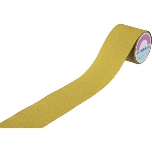 緑十字　滑り止めラインテープ　黄　ＳＶ－１０５Ｙ　１００ｍｍ幅×５ｍ　アルミ＋鉱物粒子　屋外用＿