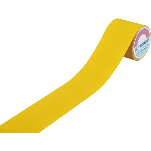 緑十字　滑り止めラインテープ　黄　ＡＳＳ－１０５Ｙ　１００ｍｍ幅×５ｍ　塩ビ＋鉱物粒子　屋内外兼用＿