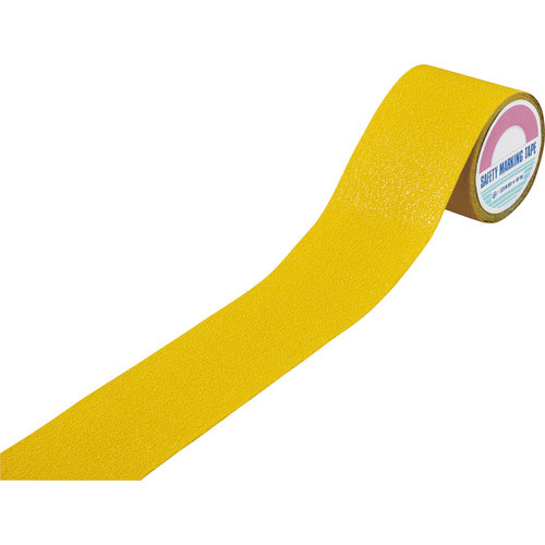 緑十字　滑り止めラインテープ（重歩行タイプ）　黄　ＡＳＨ－１０５Ｙ　１００ｍｍ幅×５ｍ　アルミ＋鉱物＿