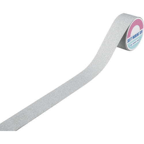 緑十字　滑り止めテープ　シルバー　ＡＳＳ－５５ＳＬ　５０ｍｍ幅×５ｍ　ＰＶＣ＋鉱物粒子　屋内外兼用＿