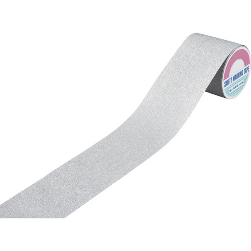 緑十字　滑り止めテープ　シルバー　ＡＳＳ－１０５ＳＬ　１００ｍｍ幅×５ｍ　ＰＶＣ＋鉱物粒子　屋内外兼＿