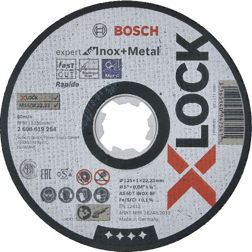 ボッシュ　Ｘ－ＬＯＣＫ切断砥石１２５ｘ１．０鉄ステンＥＸ＿
