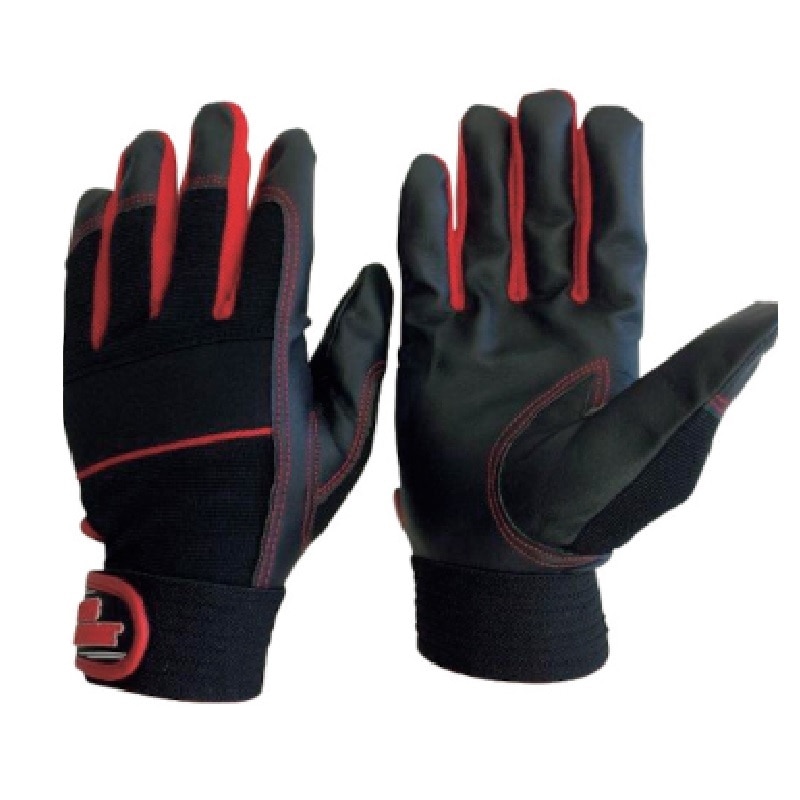 ユニワールド　ＷＯＲＫＳ　ＨＯＭＭＥ　合成皮革手袋　ＭＰファイバー　レッド　Ｌ＿