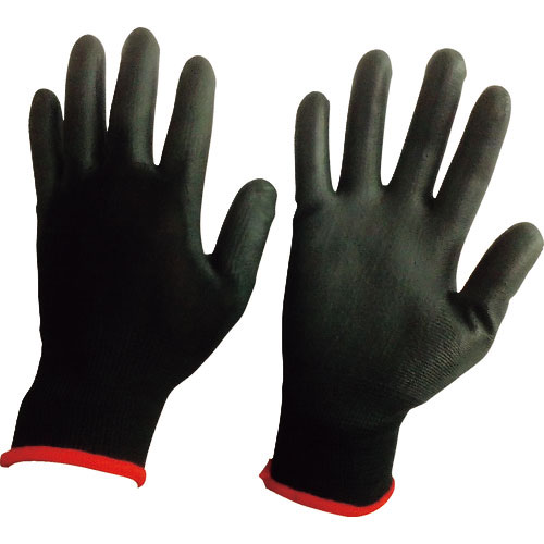 富士手袋　ウレタンメガ黒１０Ｐ　Ｓ＿