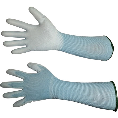 富士手袋　ウレタンメガロング　ブルー５Ｐ　Ｍ＿