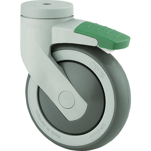 テンテキャスター　樹脂キャスター“ＬＥＶＩＮＡ”（エラストマー車輪）　φ１２５　自在式（方向ロック付＿