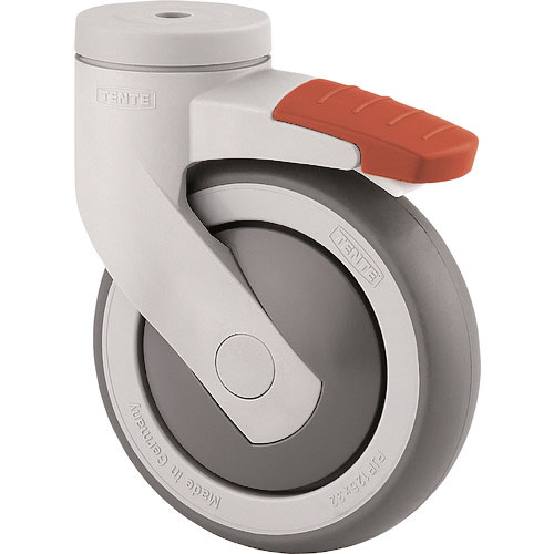 テンテキャスター　樹脂キャスター“ＬＥＶＩＮＡ”（エラストマー車輪）　φ１００　自在式（トータルロッ＿