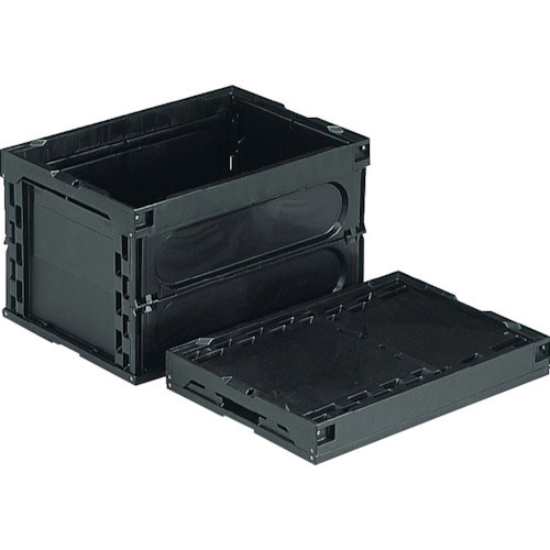 サンコー　折りたたみコンテナー　５５２３８０　オリコン５０ＢーＭ（導電）　　黒＿