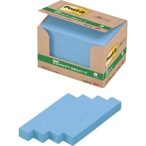 ３Ｍ　ポスト・イット　７５Ｘ１２．５ｍｍ　１００枚Ｘ２０パッド　ブルー＿