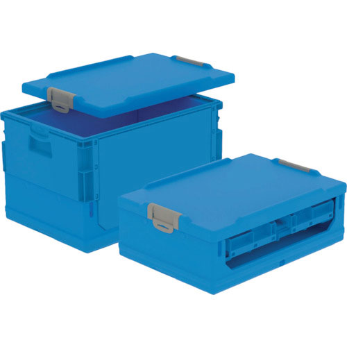 サンコー　折りたたみコンテナー　５６１２９０　コールドオリコンＥＰ３８Ｂ　ブルー＿