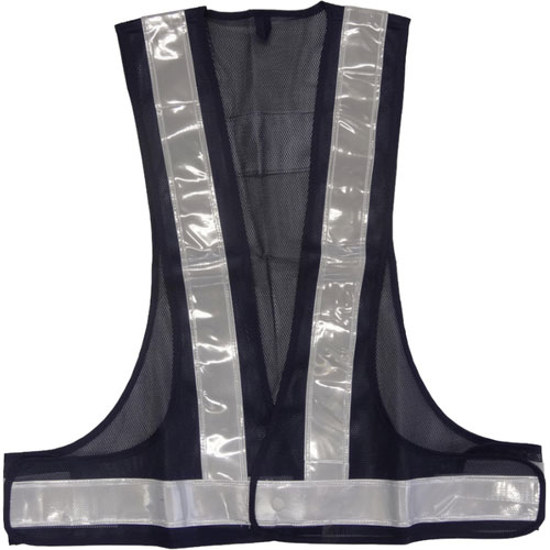 ミズケイ　安全ベスト（紺地・白）＿