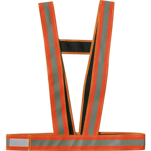 ミズケイ　防炎加工タスキ型安全ベスト「防炎強」＜オレンジ＞＿