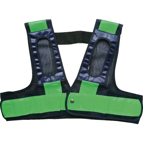 ミズケイ　フルハーネス用安全ベスト「装着できるんです」＜紺／緑＞＿