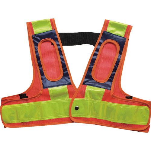 ミズケイ　フルハーネス用安全ベスト「装着できるんです」＜橙／黄＞＿