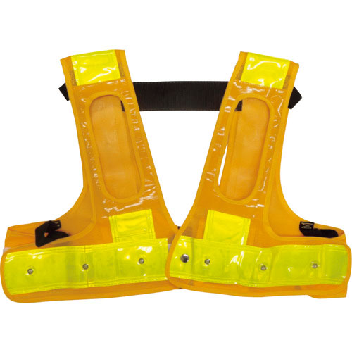 ミズケイ　フルハーネス用ＬＥＤ安全ベスト／赤ＬＥＤ　装着できるんです　黄／黄＿