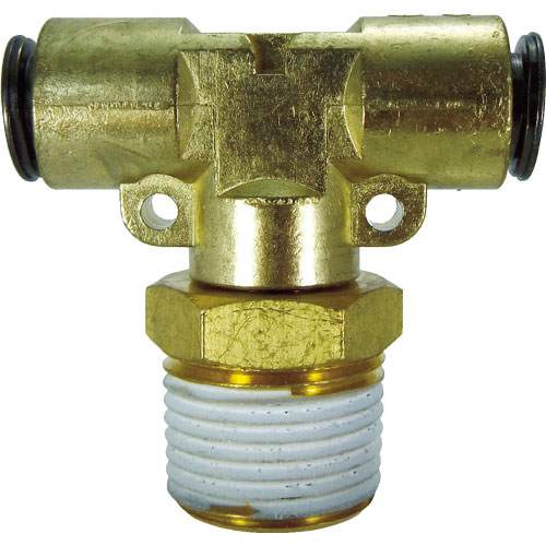 チヨダ　チューブ継手　フジメイルブランチティ（金属）　６ｍｍ・Ｒ３／８＿