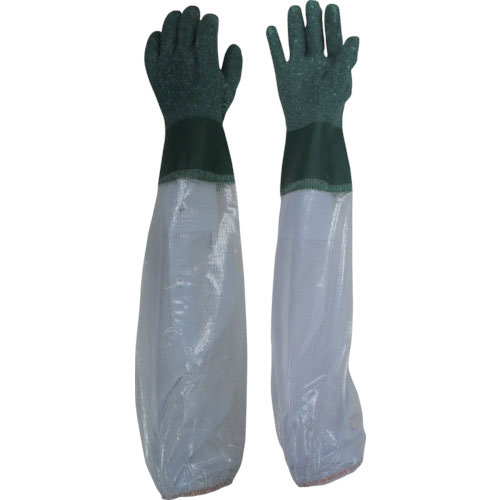 ビニスター　腕カバー付手袋　ビニスター腕カバー付竹　Ｌ＿