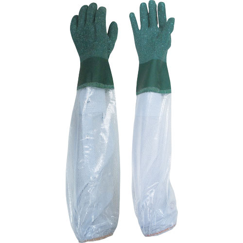 ビニスター　腕カバー付手袋　ビニスター腕カバー付竹　Ｍ＿