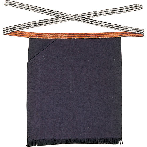 おたふく　６２０６腰下　帆前掛　紺・片ポケット＿