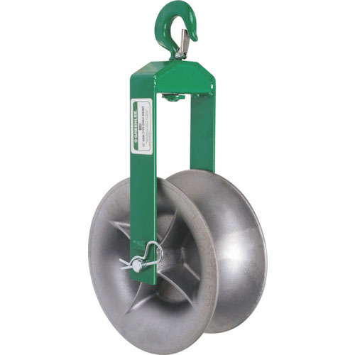 ＧＲＥＥＮＬＥＥ　フックタイプケーブル滑車１２インチ＿