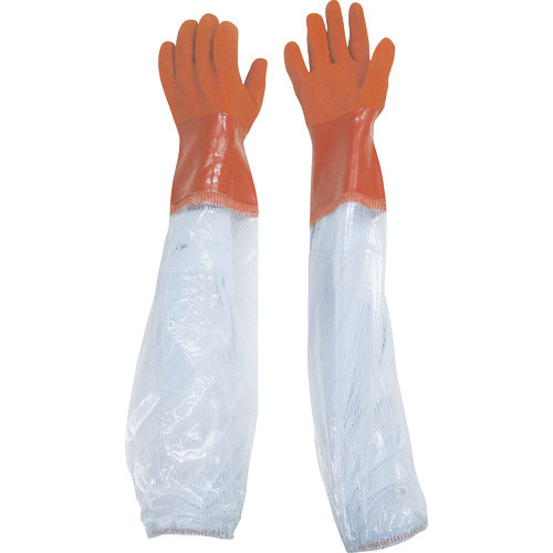 ビニスター　腕カバー付手袋　ビニスター腕カバー付ソフト　Ｍ＿