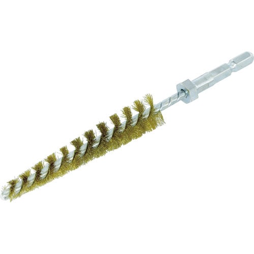 ＴＲＵＳＣＯ　六角軸テーパーネジリブラシ　真鍮線　０．１５Φ　８Φ～１６Φ穴用＿