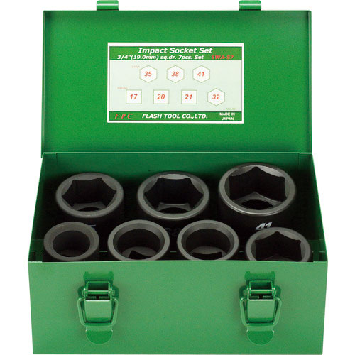 ＦＰＣ　インパクト　セミロングソケット　セット　差込角１９．０ｍｍ　７ｐｃ＿