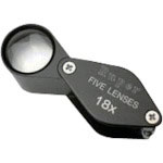 池田レンズ　メタルホルダールーペ　倍率１８倍＿