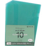キングジム　Ａ４クリアーホルダー　緑　（１０枚入）＿