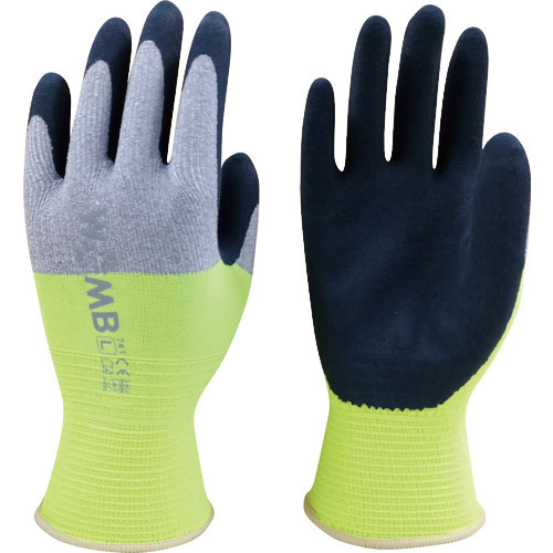 トワロン　天然ゴム背抜き手袋　ＷＯＭＢ－ＭＦ２高視認　Ｌ＿