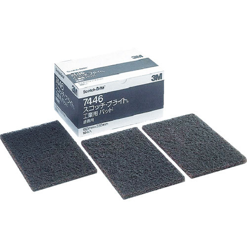 ３Ｍ　スコッチ・ブライト　工業用パッド　７４４６　＃３２０相当　灰　ＢＯＸ（１０枚入）＿