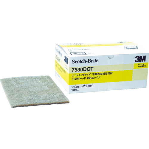 ３Ｍ　スコッチ・ブライト　工業用パッド　切れるタイプ　＃３０００相当　うす茶　ＢＯＸ（１０枚入）＿