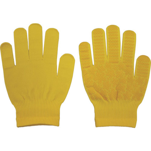 福徳　日本製すべり止め手袋　らくって　イエロー＿