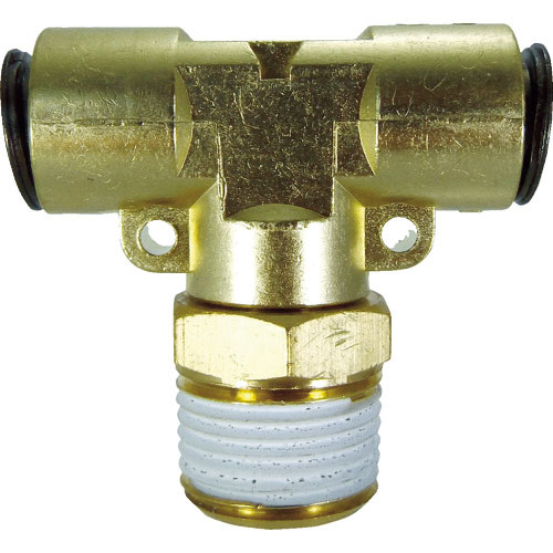 チヨダ　チューブ継手　フジメイルブランチティ（金属）　８ｍｍ・Ｒ３／８＿