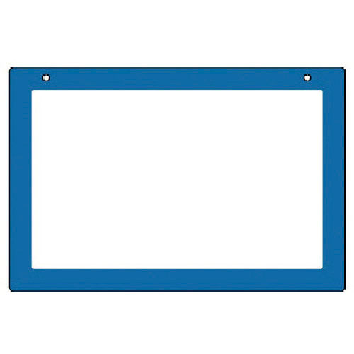 ユニット　吊り下げ式表示板　ブルー枠・アクリル・３００Ｘ４５０＿