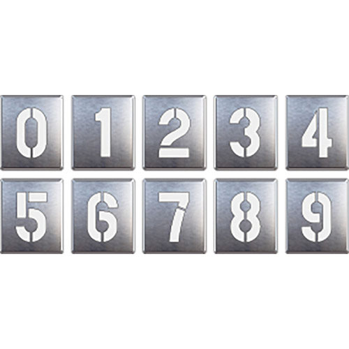 ユニット　吹付け用プレート　０～９（１０枚１組）＿