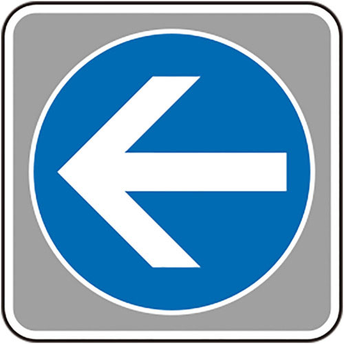 ユニット　フロアカーペット用標識　矢印　青　小＿