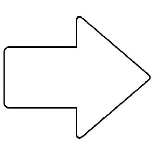 ユニット　矢印ステッカー　矢印　白・４枚組・１００Ｘ１２０Ｘ５０幅＿