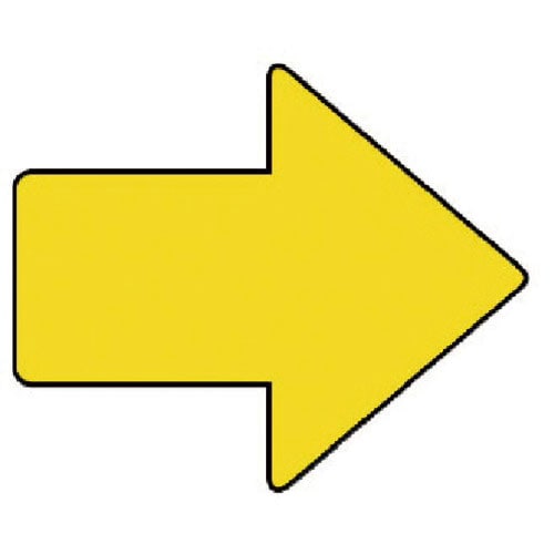 ユニット　矢印ステッカー　矢印　黄・４枚組・１００Ｘ１２０Ｘ５０幅＿