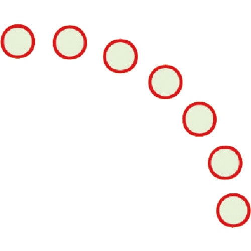 ユニット　蓄光ドア表示ステッカー（赤枠）（７枚１組＿