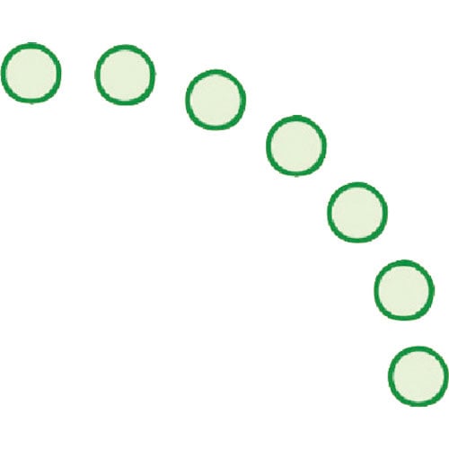 ユニット　蓄光ドア表示ステッカー（緑枠）（７枚１組＿