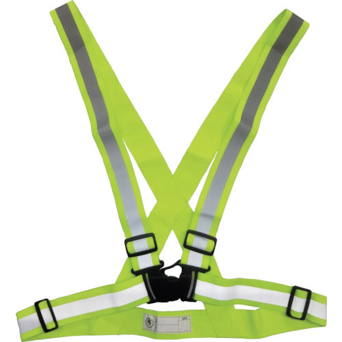 富士手袋　伸縮安全テープベスト　蛍光イエロー　４０ｍｍ＿