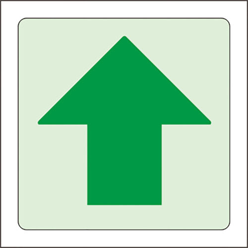 ユニット　低照度用床面蓄光ステッカー　上矢印＿