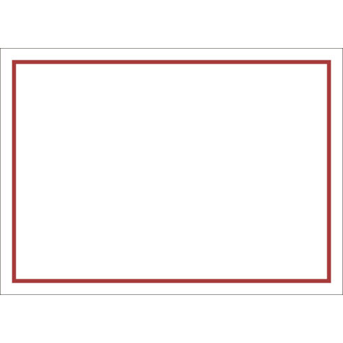 ユニット　ゼッケンステッカー背中用　赤枠白地無地＿