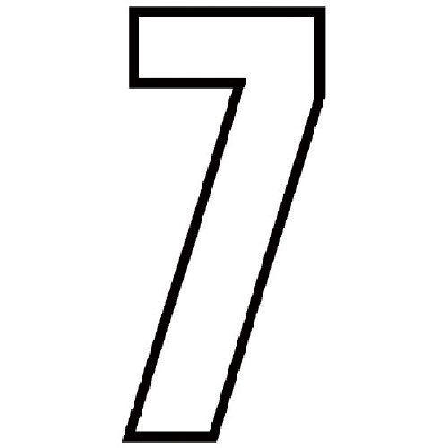 ユニット　路面用番号表示７　白・合成ゴム・天地２８０Ｘ１．２ｍｍ厚＿